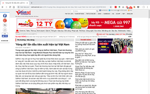 Saffron việt nam trên vietnamnet